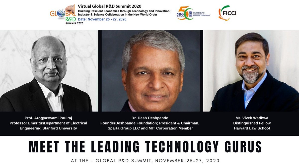 Join us for power-packed sessions with the best minds in technology from across the world at #GRDS2020.
#ScienceMeetsIndustry