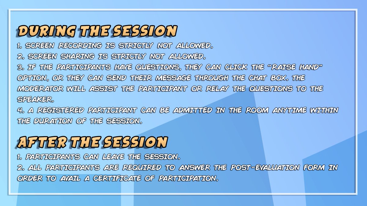MES_plm's tweet photo. The general guidelines and event details for PT in Action below. 
We are looking forward to learn with you, mga kaPTid! See you!

Co-presented by: 
@PLMCPTSC

In partnership with: 
@campAPTS
 @ustPTSOC

#PTinAction 
#ServiceInMotion 
#JustKeepMoving 
#ExcellentNotAverage https://t.co/XcT3nYjvzP