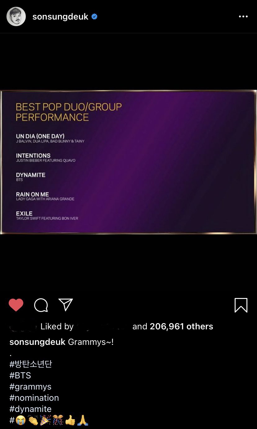 Bts Mauritius Instagram Update Of Son Sungdeuk Grammys T Co 35ywizfqz1 Slow Rabbit Just Woke Up And What S Going On Nomination It S So Movingㅜㅜ T Co 7rahzpvifm Grammynominatedbts Bts Twt
