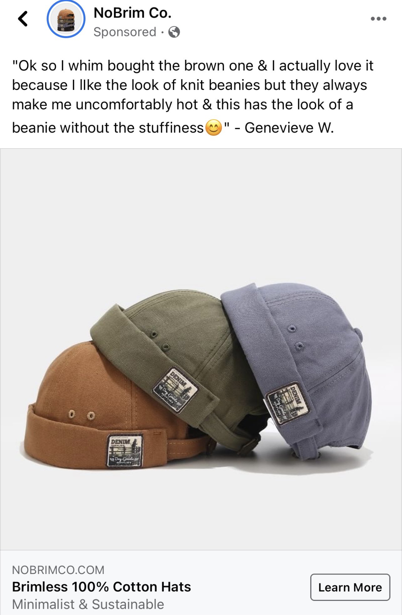 Brimless yankee hat deals