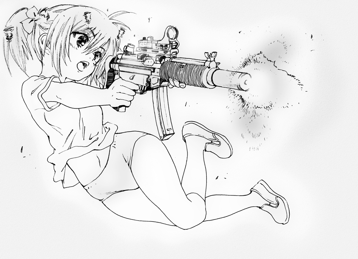 MP5のSDシリーズはとても良い子です♪
#アナログイラスト #MP5 #HecklerKoch 
#武器娘 #lOдOl 