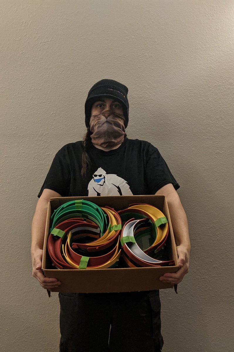 kareese's tweet photo. Another 30 #facesheilds off to Yakama Nation.
#3Dprinting #PPE #fightingcovid #Snohomish https://t.co/0xeiahWEp0