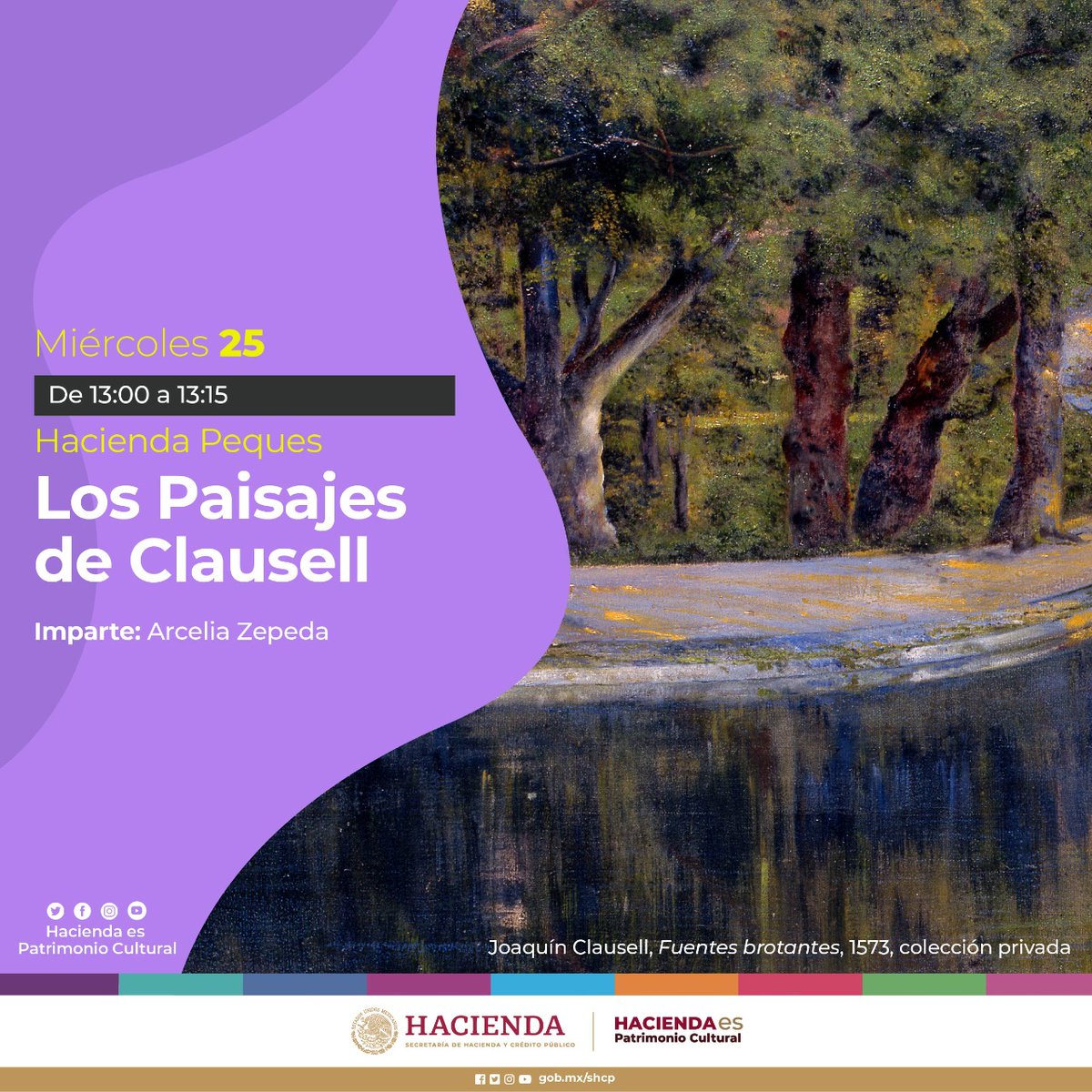 CulturaCiudadMx's tweet photo. Conoce más sobre el #Impresionismo, la corriente artística que caracterizó la obra de #Clausell.

Transmisión: #HaciendaPeques, 25 de noviembre, 13 horas, en las redes sociales de @HaciendaCultura.

#CapitalCultural de América https://t.co/3p75G3NUMC