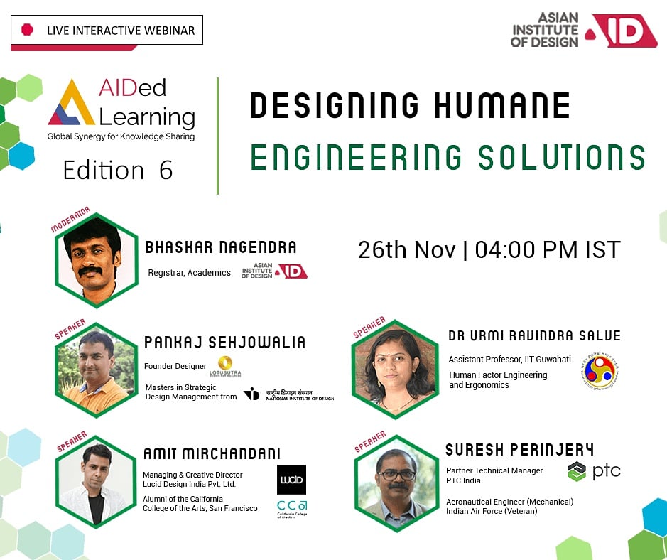 aid_bangalore's tweet photo. What is human factor engineering? That's exactly what we are discussing in the 6th Edition of AIDed Learning. An esteemed panel of research scholars, industry experts and academics.
Register: https://t.co/0VRgkxyjTV
#humanfactorengineering #IITGuwahati #AIDedLearning https://t.co/dhmJkFjrmK