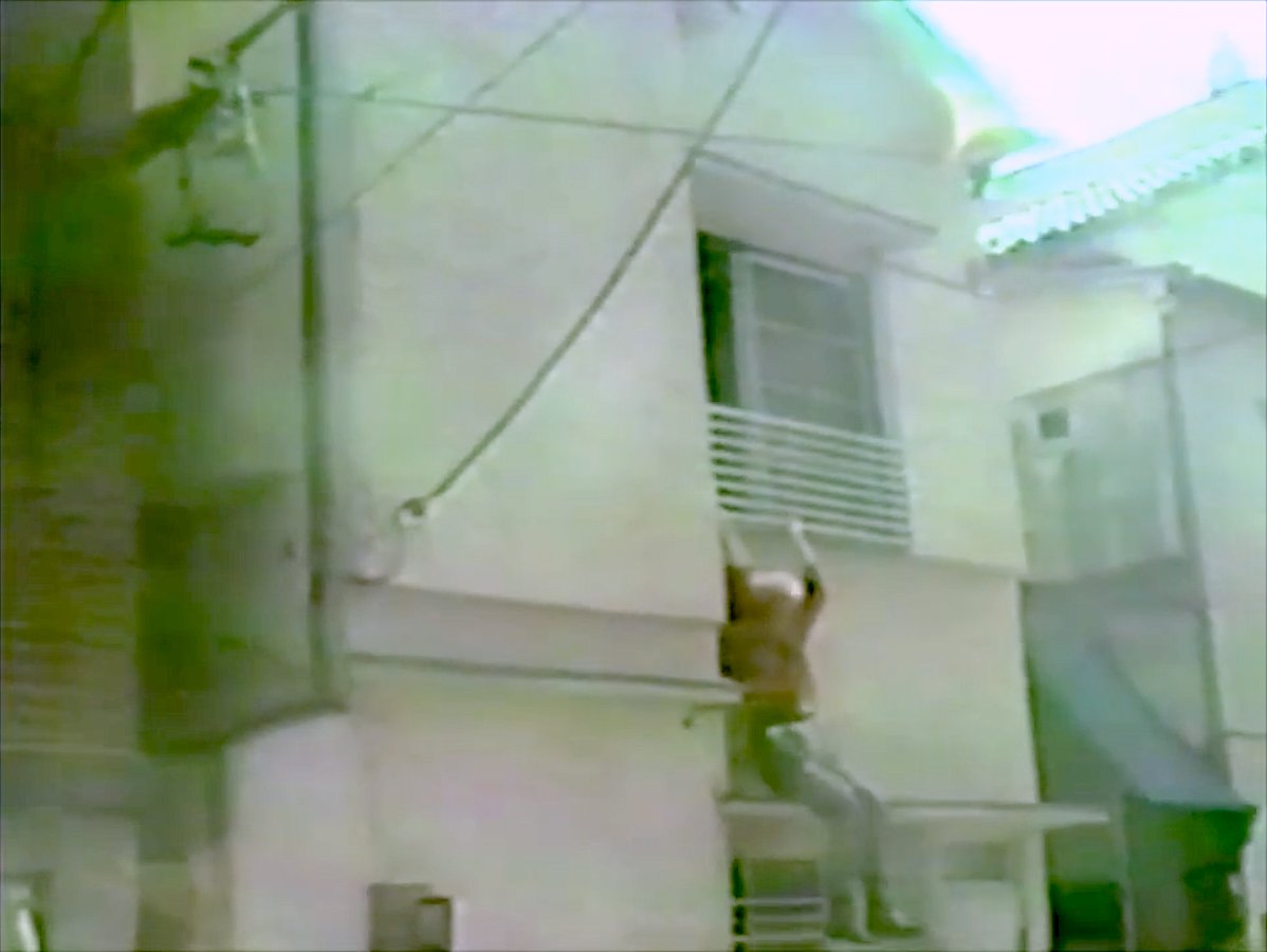 RagoneAugust's tweet image. Damon Foster climbing out of my then-future window in '85 for his video flick, "Androidman." Wow, haven't seen my first Tokyo house in forever! Located in Shinanomachi, Shinjuku, it was demolished in the '90s for an office building, also since replaced with most of the street.
