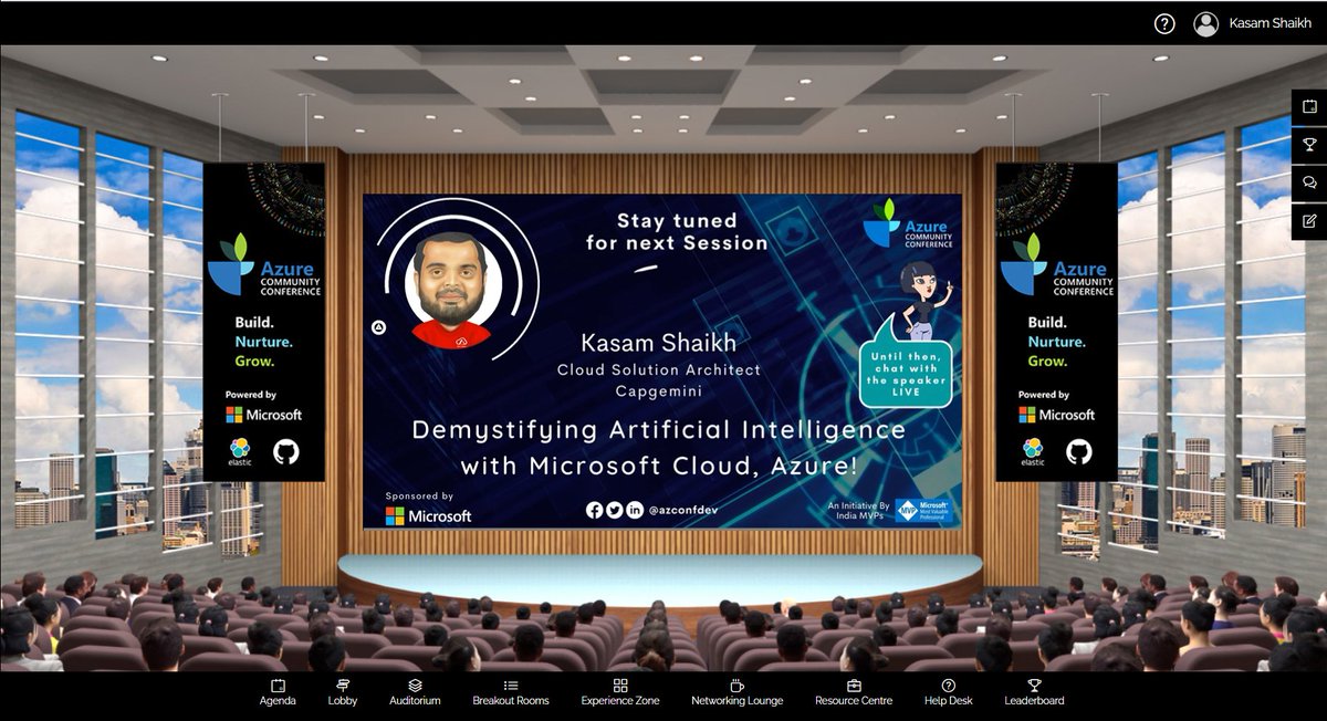 Let's simplify Artificial Intelligence with Microsoft
Azure!

Starting in the next 10 minutes at 11 AM IST. See you all in track 1 of @AzConfDev

Click to join => bit.ly/azconflive

#azconfdev #mvpbuzz #dearazure