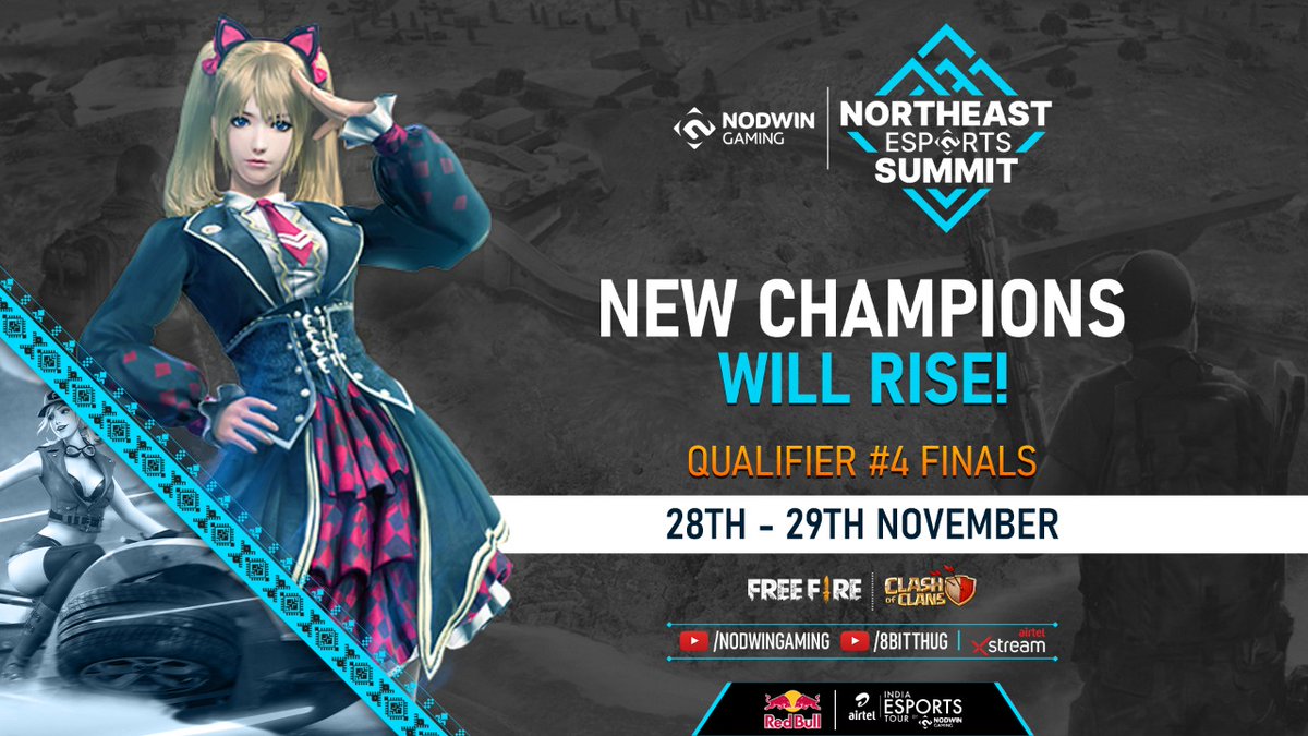 NodwinGaming's tweet photo. he Final Qualifier for the Northeast Esports Summit is coming this weekend! Catch the best teams from northeast India LIVE! ๐บ๐บ
Mark the dates : 28th - 29th November!
#esports #NErising #NES2020 https://t.co/1eMTODKyRa