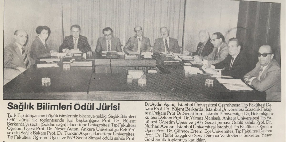  #SelahattinYazıcıoğlu’na, 1980 yılında Sedat Simavi ödülünü veren jüride, Türkiye’nin büyük ve halkçı hekimleri var. Onlardan biri de tıpkı Selahattin Yazıcıoğlu gibi para için değil, toplum sağlığı için hekimlik yapan, bunun büyük mücadelesini veren Prof. Dr.  #TürkânAkyol...