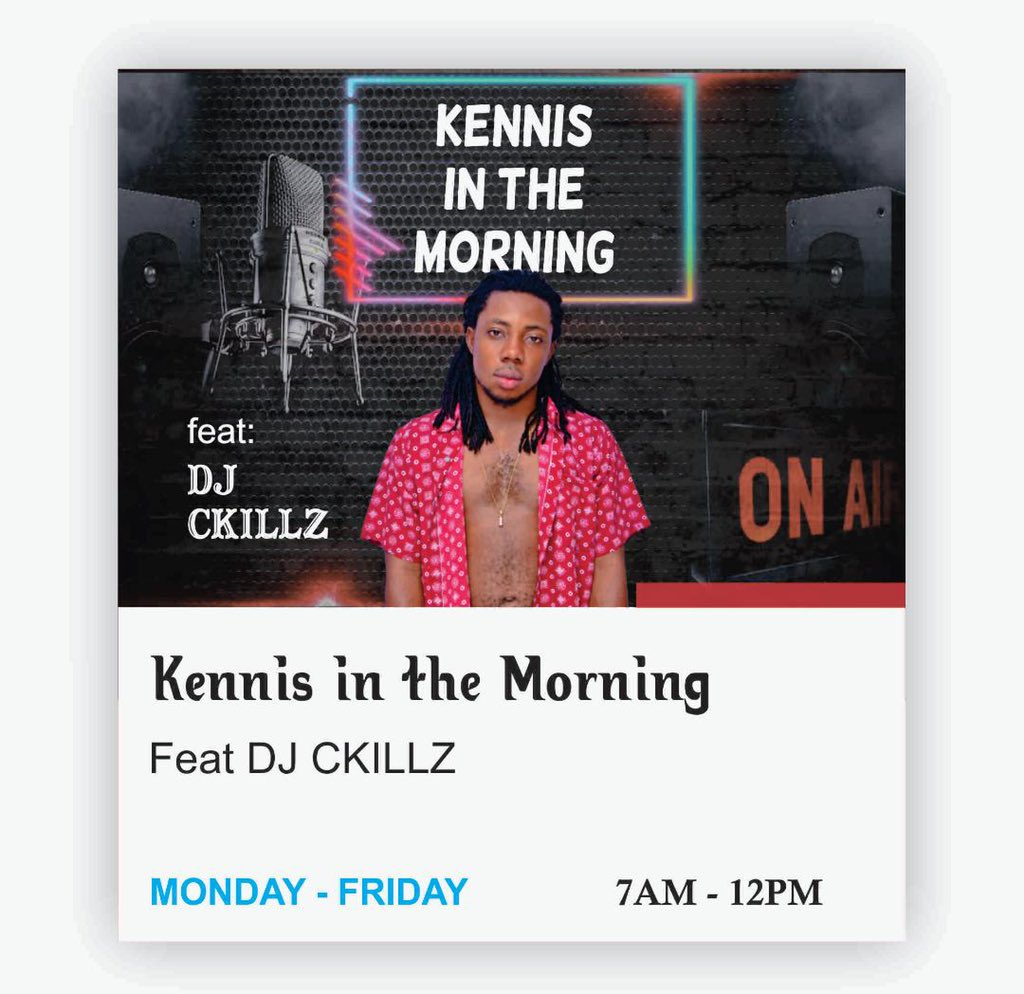 KENNIS FM (@kennis104fm) on Twitter photo Tune In To #KennisInTheMorning 🌄with W/F <a href="/IfeAjagbe/">Ife Ajagbe</a> <a href="/OmahVibez/">#SARSMUSTEND #EndSARS ✊🏿</a> @real_eddie_joe
On #KennisFm on the wheels
<a href="/DJCKILLZ/">DA ELECTRIFYING FINGERZ</a> <a href="/Rashy_Man/">Abidemi عبد الرشيد🤴🏻🇨🇮🇳🇬</a> Cc: <a href="/kennis_music/">Kennis Music</a> <a href="/KennisMusicTv/">Kennis Music Television</a>
#WhenYouSayKennisYouThinkMusic 🎼🎧
__
#KennisFm📻 #KenniMusic🎵 #KennisMusicTv📺
#Tunein 📻🔥🔥 Tune In To #KennisInTheMorning 🌄with W/F <a href="/IfeAjagbe/">Ife Ajagbe</a> <a href="/OmahVibez/">#SARSMUSTEND #EndSARS ✊🏿</a> @real_eddie_joe
On #KennisFm on the wheels
<a href="/DJCKILLZ/">DA ELECTRIFYING FINGERZ</a> <a href="/Rashy_Man/">Abidemi عبد الرشيد🤴🏻🇨🇮🇳🇬</a> Cc: <a href="/kennis_music/">Kennis Music</a> <a href="/KennisMusicTv/">Kennis Music Television</a>
#WhenYouSayKennisYouThinkMusic 🎼🎧
__
#KennisFm📻 #KenniMusic🎵 #KennisMusicTv📺
#Tunein 📻🔥🔥