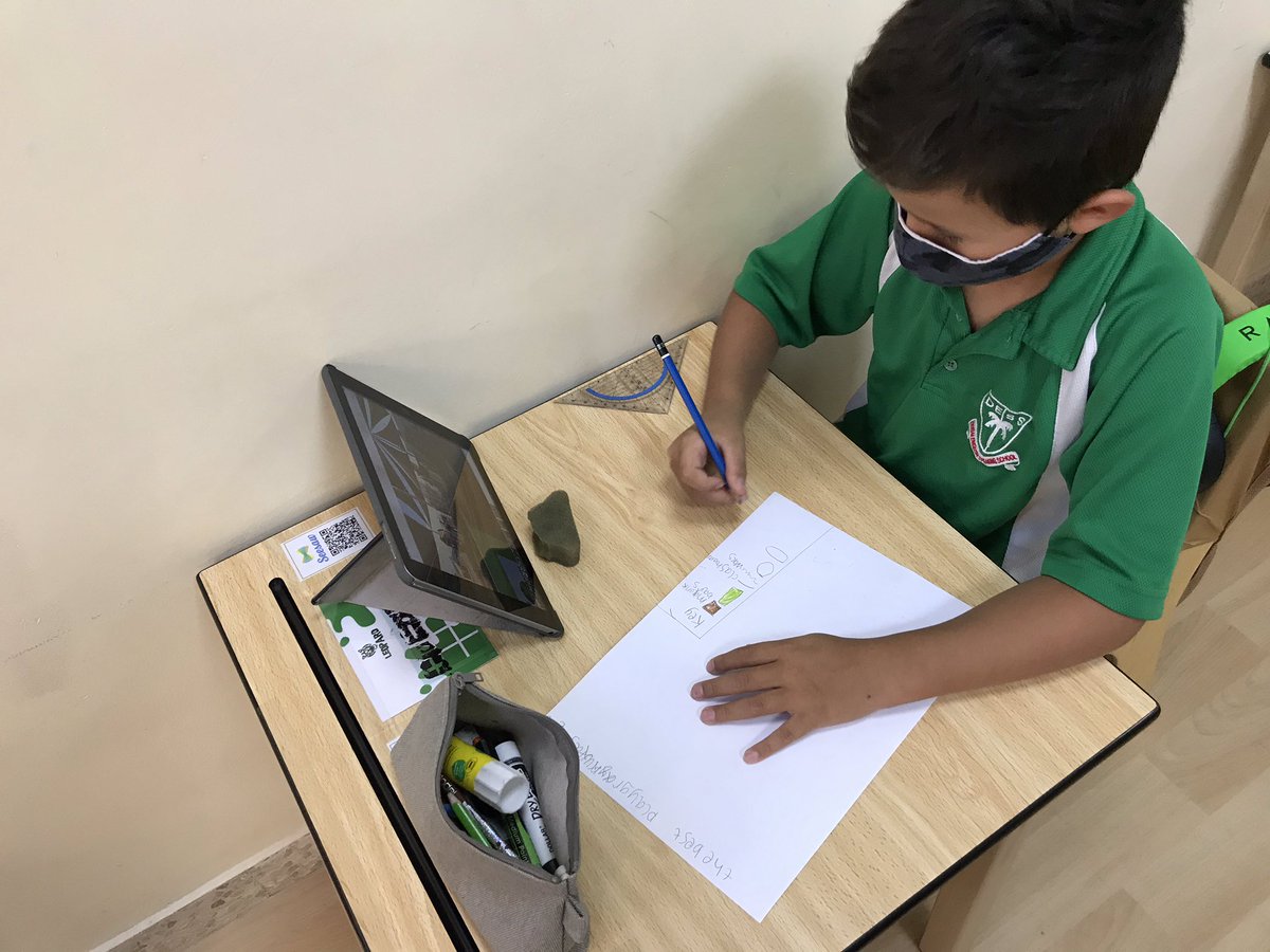 DESSyear2's tweet photo. In #DESSYear2Red we have been learning about using maps and symbols as part of #DESSsocialstudiesweek  🗺 we created our own map of the central playground that included a key @DESSSocials 🇦🇪 https://t.co/ZogL4ChH3K