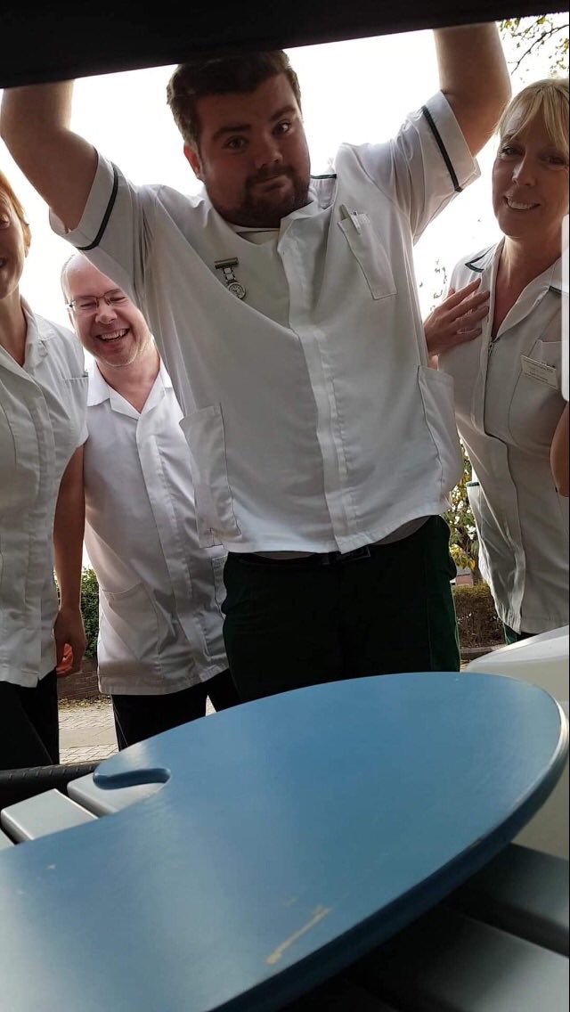 AaronCraven12's tweet photo. Well as of 9:30 this morning I’m officially no longer a band 5 Occupational Therapist. I’ve had an amazing journey in @MidYorksTherapy but I’m excited to be moving to my new Band 6 OT post in Leeds. Thank you to you all. You will be missed #ot #NewBeginnings #nhs https://t.co/Ixmz4yqrjX