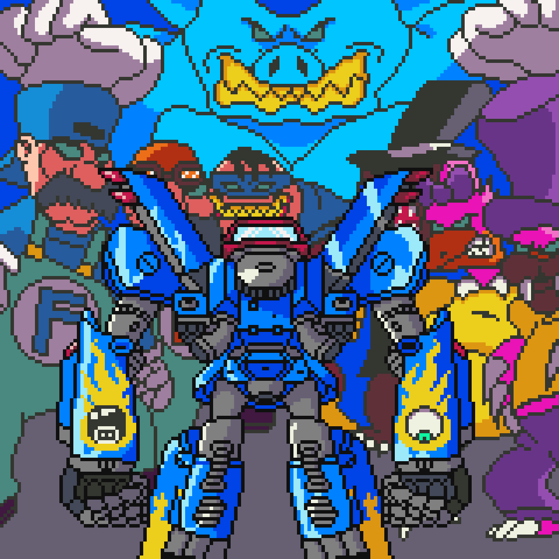 FodderLabs's tweet image. Do you dig giant robots?

@Pixel_Dailies 

An amorphous alien takes the monstrous forms of the Thanksgiving #paradefloat !

#pixel_dailies #pixelart #megasxlr