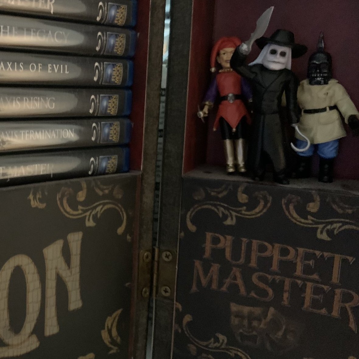 Not quite a playset, but when PUPPET MASTER was my #1 childhood toy obsession, there was going to be a Puppet Trunk carrying case, but it was canceled. I'm so glad that the size of the new figures, alongside the Blu-ray set, can finally make that dream come true.