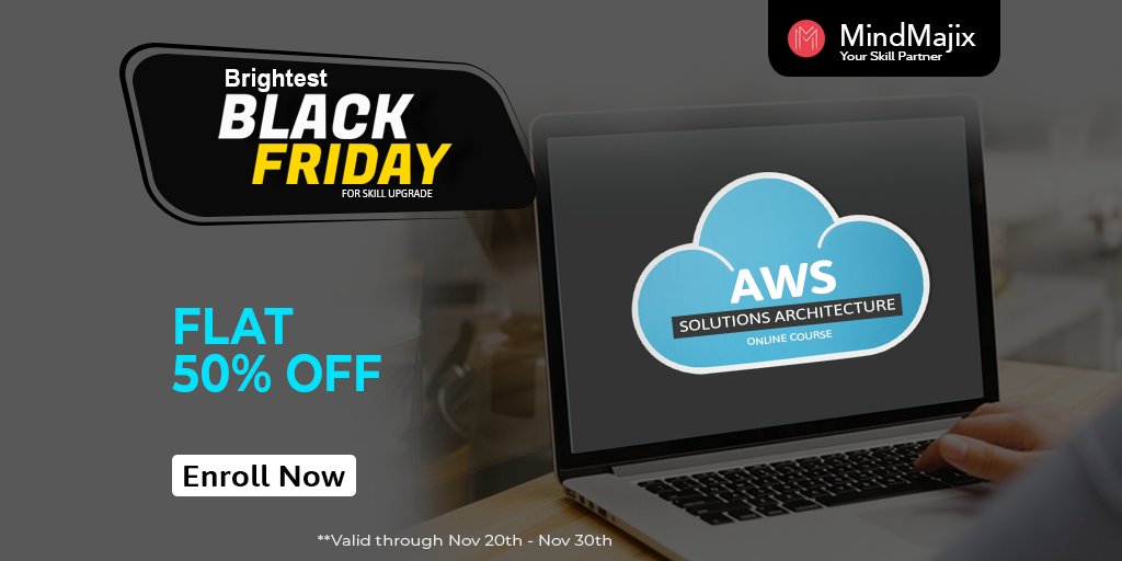 mindmajix's tweet image. Your career in #cloudservices will be future proof
Join our Certified Solutions Architecture course with @Mindmajix's Brightest #BLACKFRIDAY Sale that offers ๐๐๐๐ง ๐ฑ๐ฌ% ๐ข๐๐๐คฉ on #AWSSolutionsArchitecture
๐๐ป๐ฟ๐ผ๐น๐น ๐ก๐ผ๐๐ฅbit.ly/35YslA9
#BlackFriday2020 #AWS