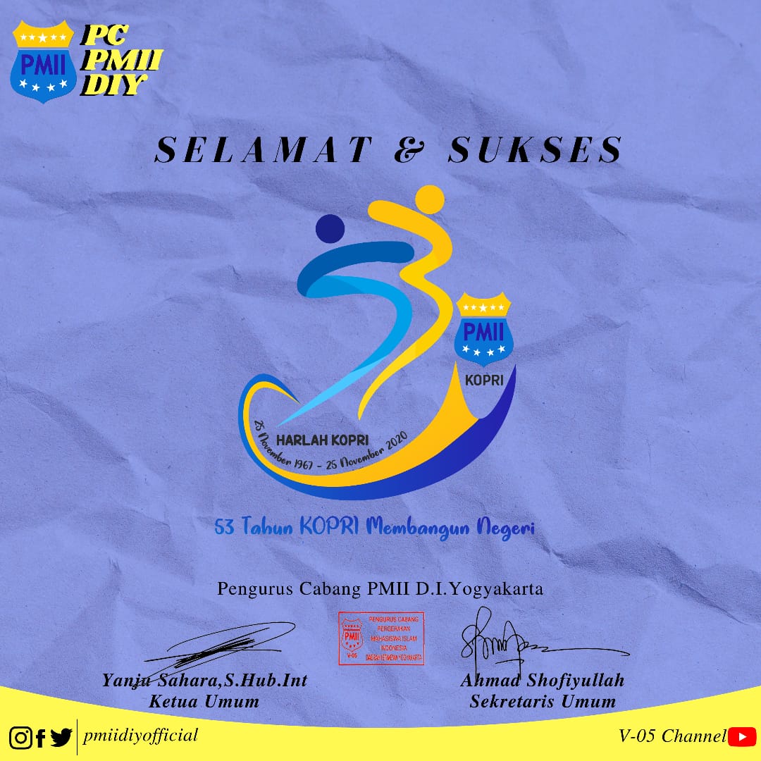 Selamat &amp; Sukses 53 Tahun KOPRI, mari bersama membangun negeri
<a href="/Kopripmiidiy/">Kopridiyofficial</a> <a href="/kopri_official/">KOPRI PB PMII</a>