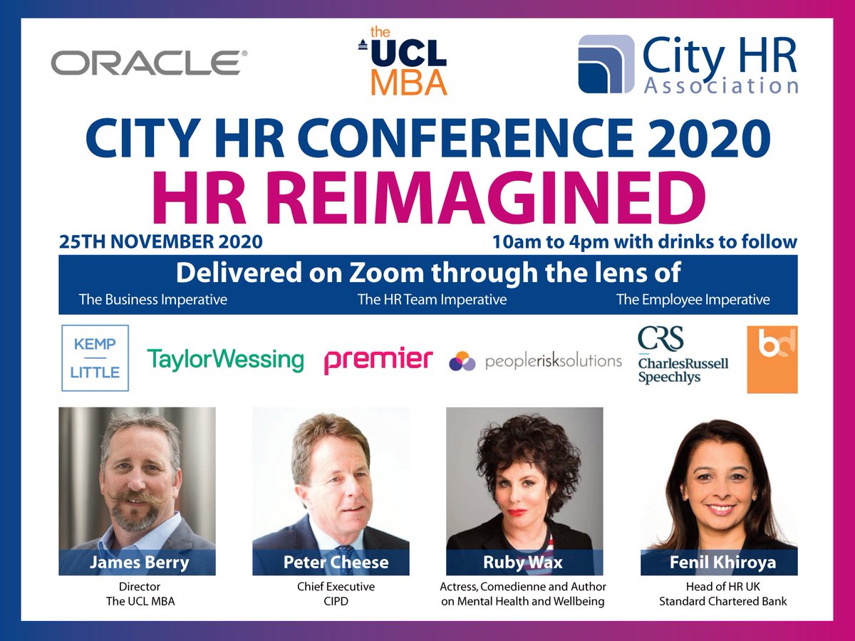 Countdown to the City HR 2020 Conference. See you at 10 o'clock #hrreimagined #cityhrassociation @Cheese_Peter @CityHRAssoc