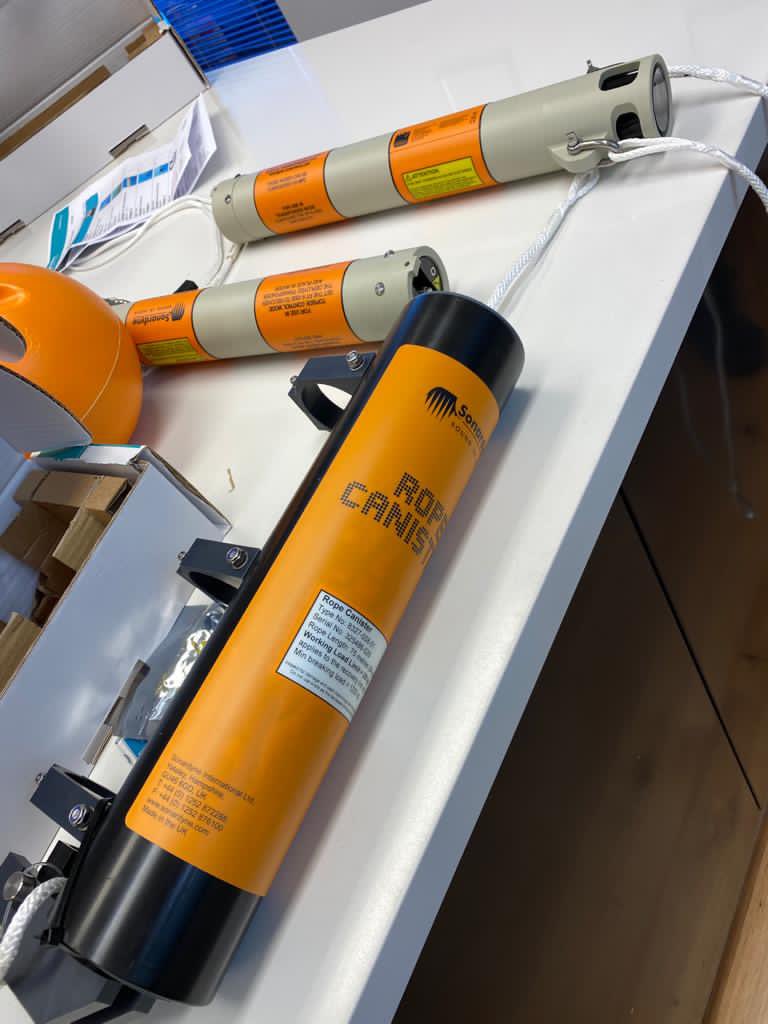 Yesterday our Perth team took delivery of a new shipment of equipment from <a href="/sonardyne/">Sonardyne</a> 
This consists of the latest generation RT6-1000 release transponders and rope canisters which are being prepared for deployment on hydrographic projects mobilising in Australia