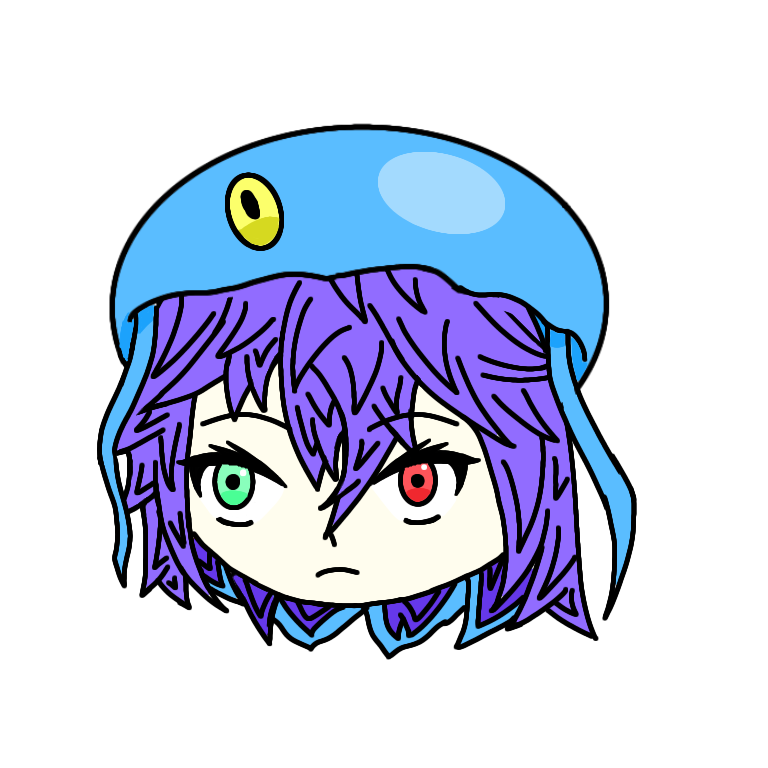 Sin40を名乗るゆっくり実況者 うp主の立ち絵はこんな感じで ちなみにうp主の頭をかじってるのは海月です 艦これにこんな敵キャラいたような気がします