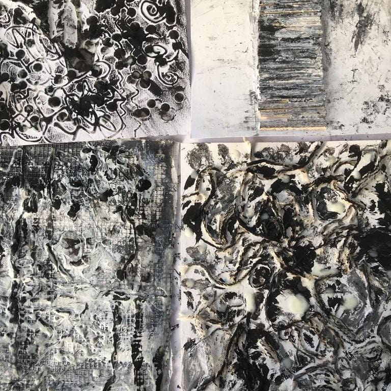 Phoenixtextile's tweet image. Great surface textures by Lynne.
 #surfacetexture #monochrome #blackandwhite #texture