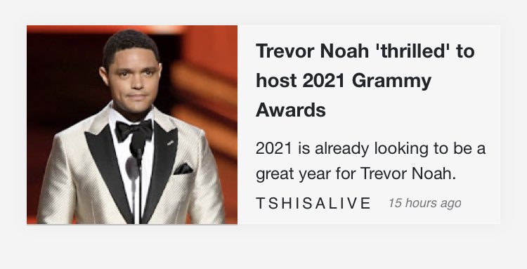 CynthiaNkuna's tweet photo. #doublewowza go @Trevornoah https://t.co/xyRBT2KXck