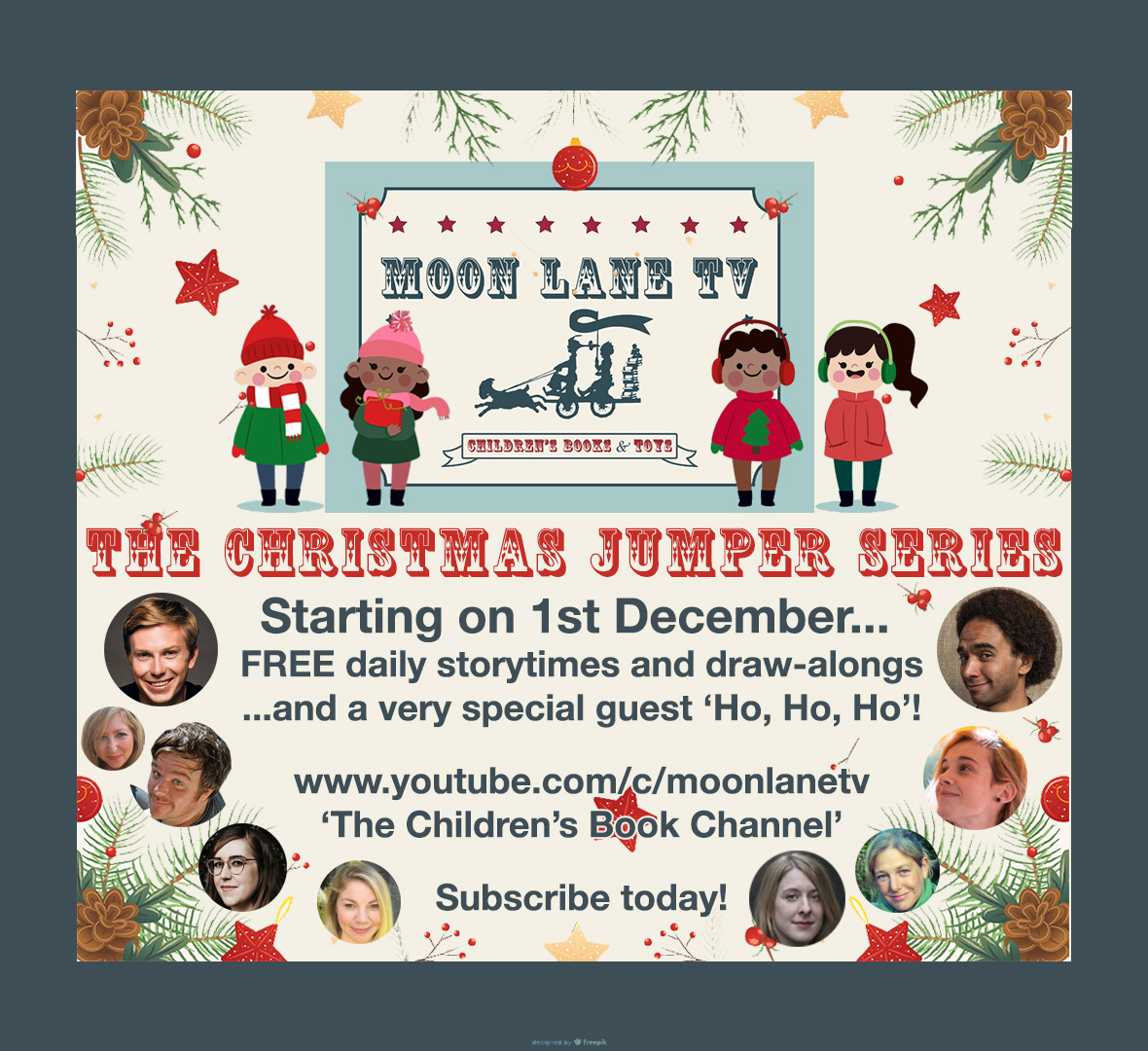 MoonLaneTV's tweet photo. 🎠@moonlanetv ‘The Children’s Book Channel’ invites you to get cosy and enjoy our very special Christmas Jumper Series!🎄📖

Starting on Tuesday, 1st December we will be airing FREE daily storytimes and draw-alongs for ages 3+! ❄️🎅

Watch this space.... 🌟🐫
#christmasfunforkids https://t.co/rEsc1hnB48