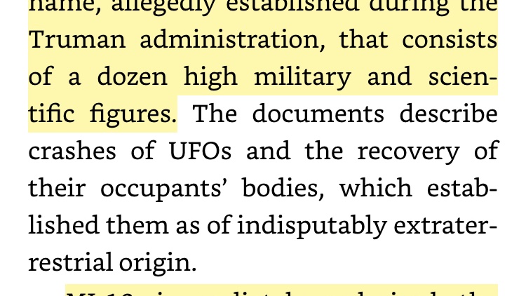 So it allegedly starts with these documents anonymously sent through the mail (you might even say *posted* by an *anon*, in fact :D).And what do they say?That the federal government has known UFOs were really extraterrestrial since the 1940s & has kept it secret for Reasons.