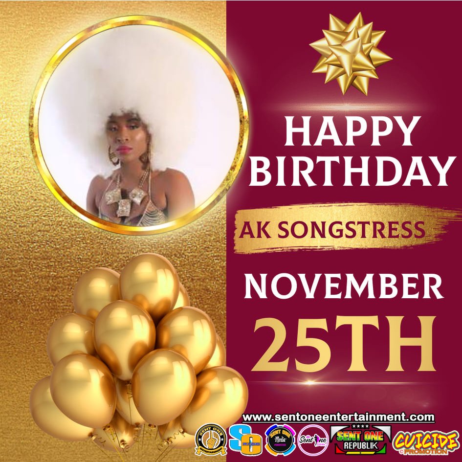sent1group's tweet photo. ๐๐ฅ๐พBlessed Birthday to Di Dancehall Emprez ๐ฌ๐ญAK SONGSTRESS @Aksongstress #KingOfQueens ๐๐๐๐ฅ๐ฅ๐พ๐พ @paradiseghana @Ciarababe1 @danscratch1 @AkuapemPoloo1 @AmgMedikal #SentOneEntertainment #HappyBirthdayAKsongstress #Nkomo #Wonua #WareMe #SlowDown https://t.co/6SAr1wxKRX