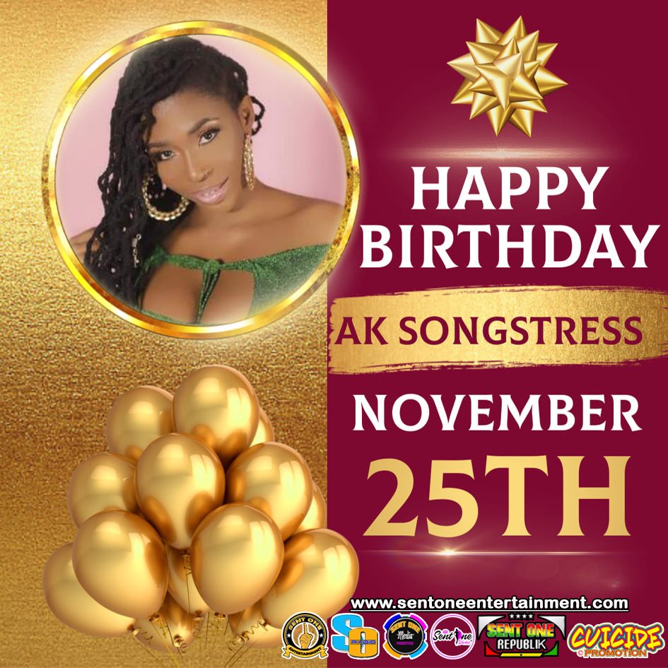 sent1group's tweet photo. ๐๐ฅ๐พBlessed Birthday to Di Dancehall Emprez ๐ฌ๐ญAK SONGSTRESS @Aksongstress #KingOfQueens ๐๐๐๐ฅ๐ฅ๐พ๐พ @paradiseghana @Ciarababe1 @danscratch1 @AkuapemPoloo1 @AmgMedikal #SentOneEntertainment #HappyBirthdayAKsongstress #Nkomo #Wonua #WareMe #SlowDown https://t.co/6SAr1wxKRX
