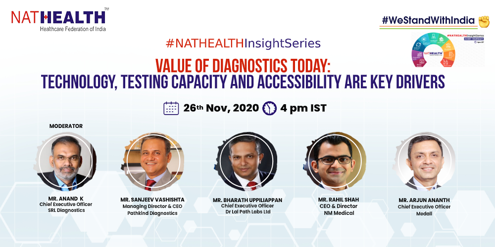 Don't forget to tune in tomorrow for an insightful conversation: #NATHEALTHinsightSeries - 'Value of diagnostics today: technology, testing capacity, and accessibility are key drivers'

🗓26th Nov
⏰4 PM IST
📎 bit.ly/3kVKbYL

#WeStandWithIndia✊