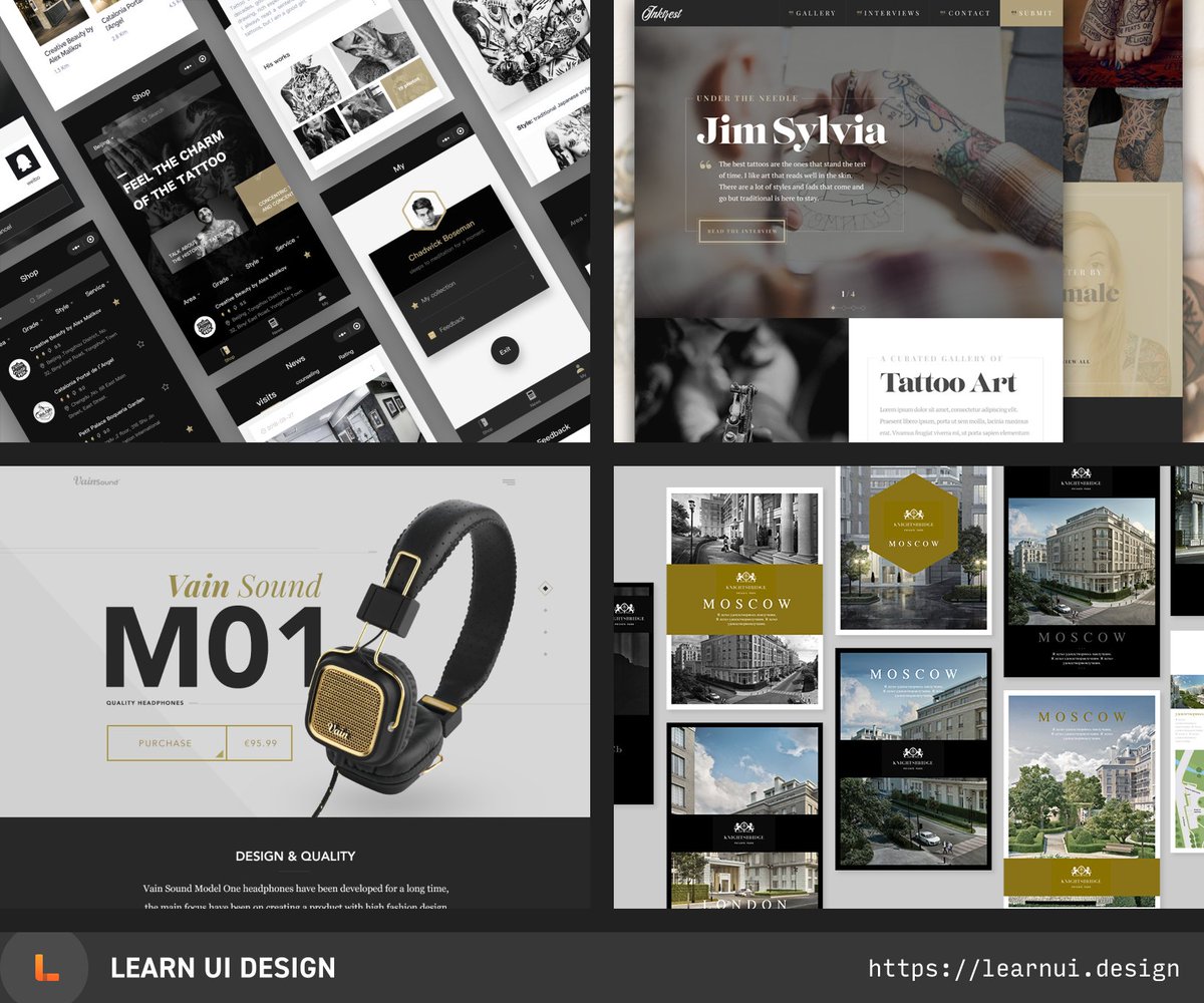  Easily design a classy brand with GRAYSCALE + GOLD. Once you notice it, you’ll see it everywhere. (8/50)