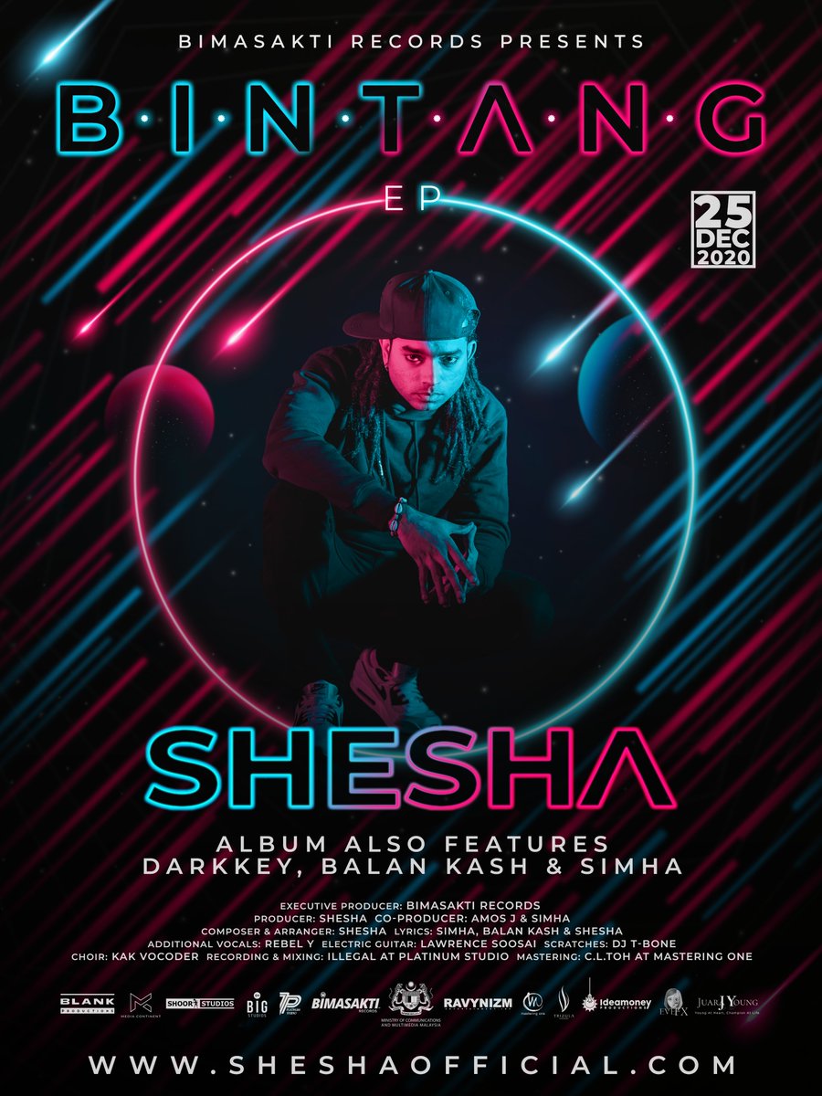 SheshaSayanha's tweet image. BINTANG - Official Music Poster.
My heartfelt gratitude to everyone who made this possible...BINTANG, gravitating towards you on 25th December 2020. Supported by @kkmm_gov .With love,
SHESHA #Bintang #SHESHA #BintangEP #SHESHAofficial #officialSHESHA #followSHESHA #TamilHipHop