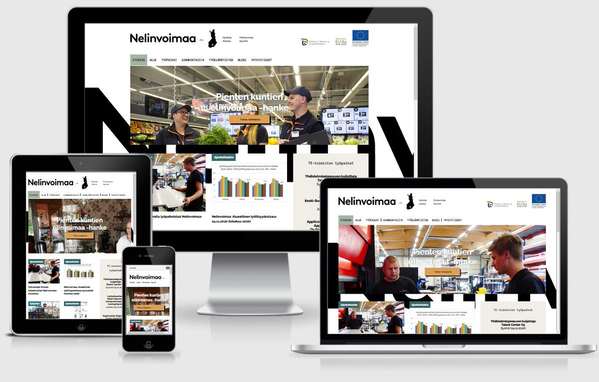 Eastern Tavastia FTW! Our latest #wordpress site showcases job opportunities in four Finnish municipalities: nelinvoimaa.fi