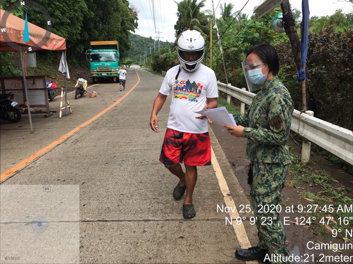 On November 25, 2020 at about 09:27 AM, Pat Enelyn B Garan, Assistant PCR PNCO of Mahinog Municipal Police distributed four leaflets awareness on Bullying against COVID 19 Patients and four on Prevention tips of the crime Rape at San Miguel, Mahinog, Camiguin.