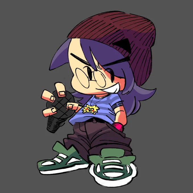 took a quick commission break to make a fnf sona. bye again 