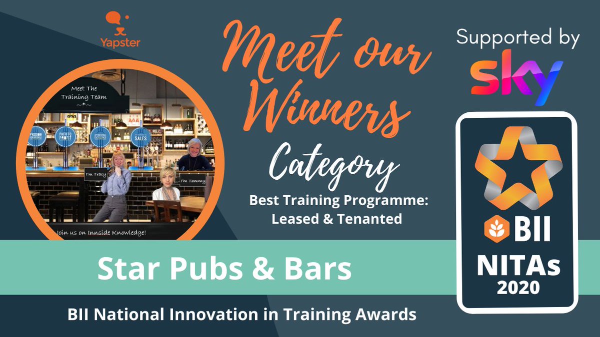 starpubsuk's tweet photo. We've been awarded the Best Training Programme for Leased &amp; Tenanted Pubs by @BIIandBIIAB!🍻👏 

We've worked very hard to convert our classroom training into a virtual format as we could continue to train new licensees throughout the pandemic - what a proud accomplishment! https://t.co/8VAFzZzUx7