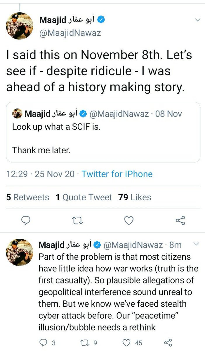 Maajid Nawaz says we are about to find out whether "despite ridicule", he was simply "ahead of a history making story". Sidney Powell is due to file her claim (personally) that she has evidence of how the Dominion computers stole a Trump landslide for Biden, but got caught.