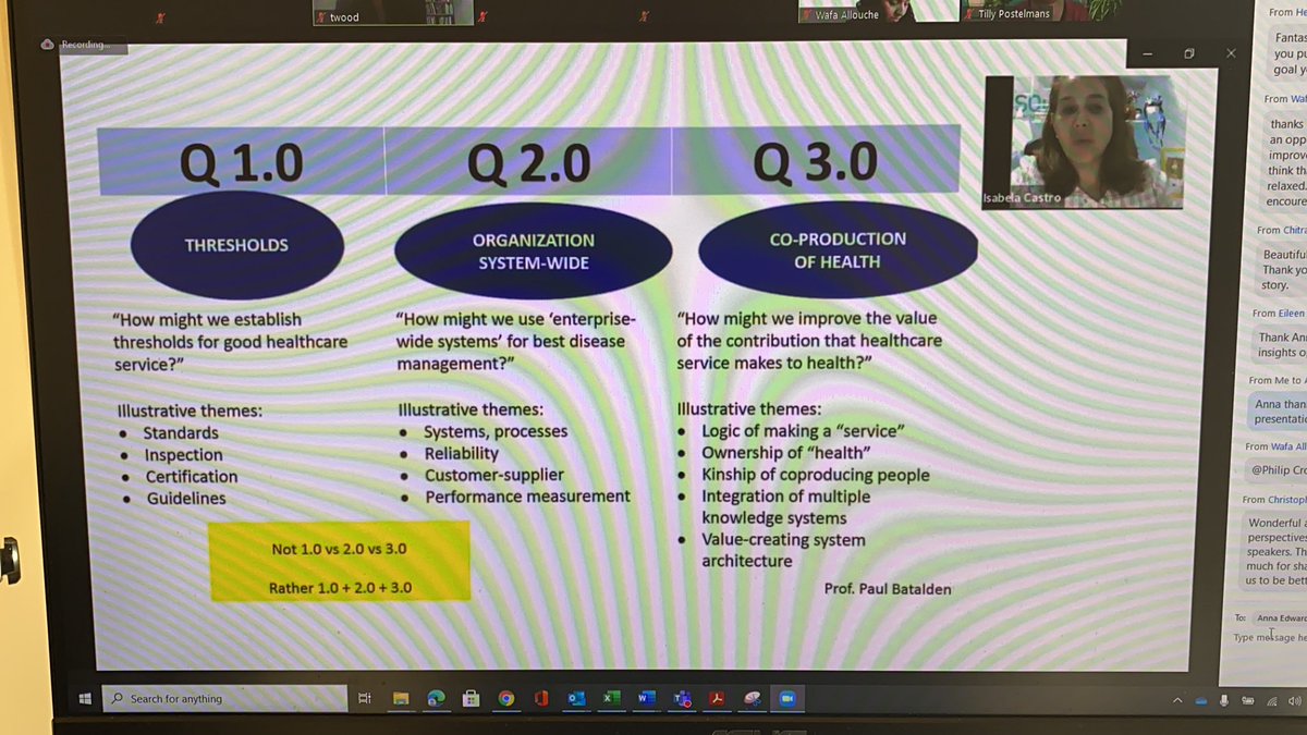PeterLachman's tweet photo. .@CASTROISABELA on person centred care @ISQua Board PCC advisor #isquavirtualconference https://t.co/s4fDAgqOse