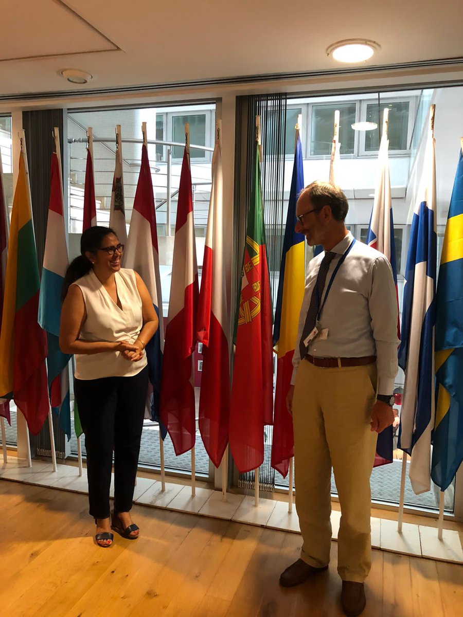 UNICEFTanzania's tweet photo. .@UNICEFTanzania Rep, @ShaliniBahuguna, met with @EUinTZ Ambassador @FantiManfredoEU to discuss how we can continue to work with development partners to realize the rights of every child in #Tanzania. Thank you @FantiManfredoEU for being a true #Changemaker4Children! https://t.co/GKNzwM1Bnp