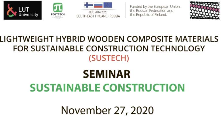 ProjectSustech's tweet photo. We have a pleasure to invite you to join our International Seminar “Sustainable Construction” this Friday. Registration ➡️ https://t.co/Bpp1TcNpnI
@sefinruscbc 🇫🇮🇷🇺🇪🇺 #enicbc #unilut #СПбПУ #Политех https://t.co/XavZKYWJLV