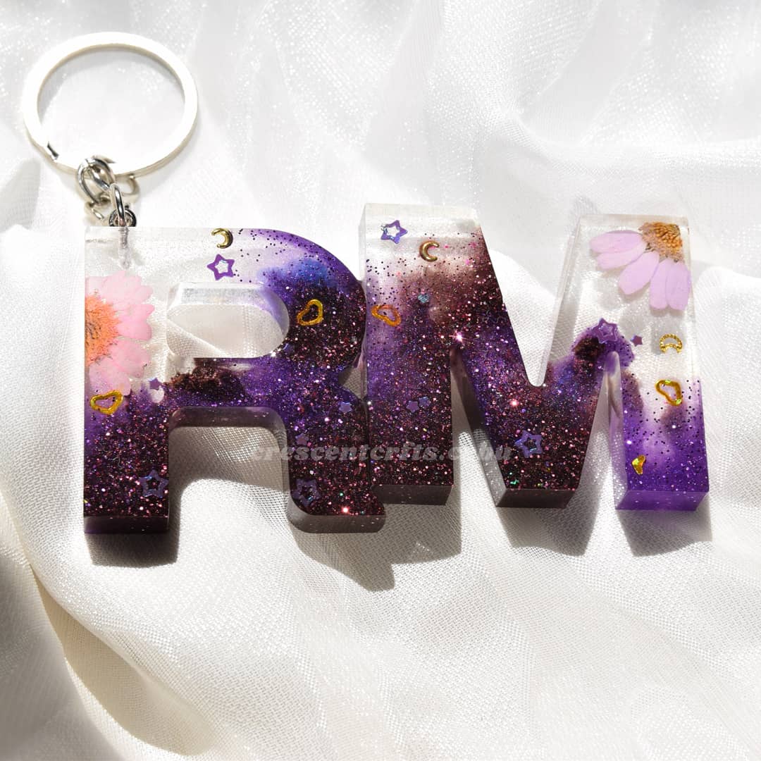 crestcebu's tweet photo. Galaxy themed Letter Initials! 🌙✨ 
#keychains #initialresin #initialkeychains #resinartwork #resincebu #resinph #rmbts #rmnamjoon #kpop https://t.co/NIEQsWmWsW