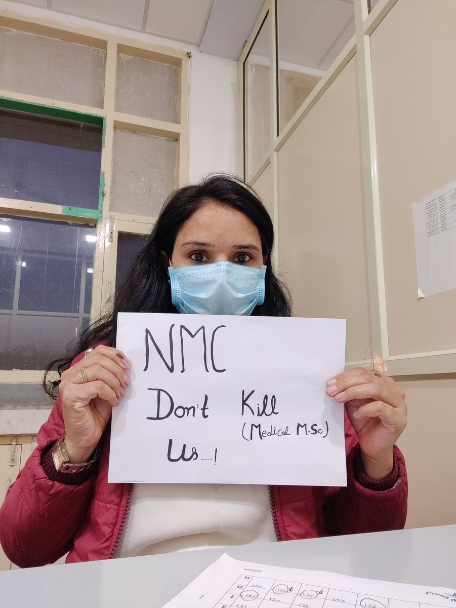 priyankameel10's tweet photo. #saveMedicalMSc
@NMC_IND @PMOIndia @nmmtwo @narendramodi @drharshvardhan @JPNadda @rashtrapatibhvn @timesofindia @ABVPVoice @MoHFW_INDIA @UNHumanRights @gandiv_arjun @AmitShah https://t.co/OCdhXu3wCh