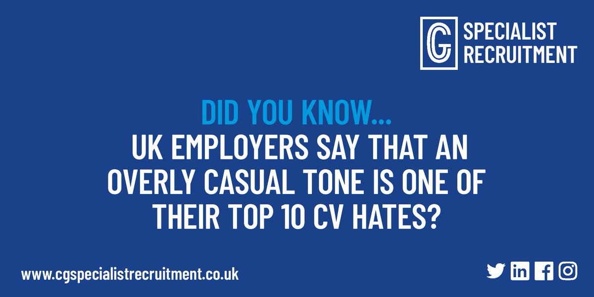 CgcvLtd's tweet photo. Sometimes, it's better to just sound professional

#CV #job #jobs #career #careers #careerhelp #cvadvice #cvtips #recruiting #didyouknow #didyouknowfacts https://t.co/0ApOxfHPm1