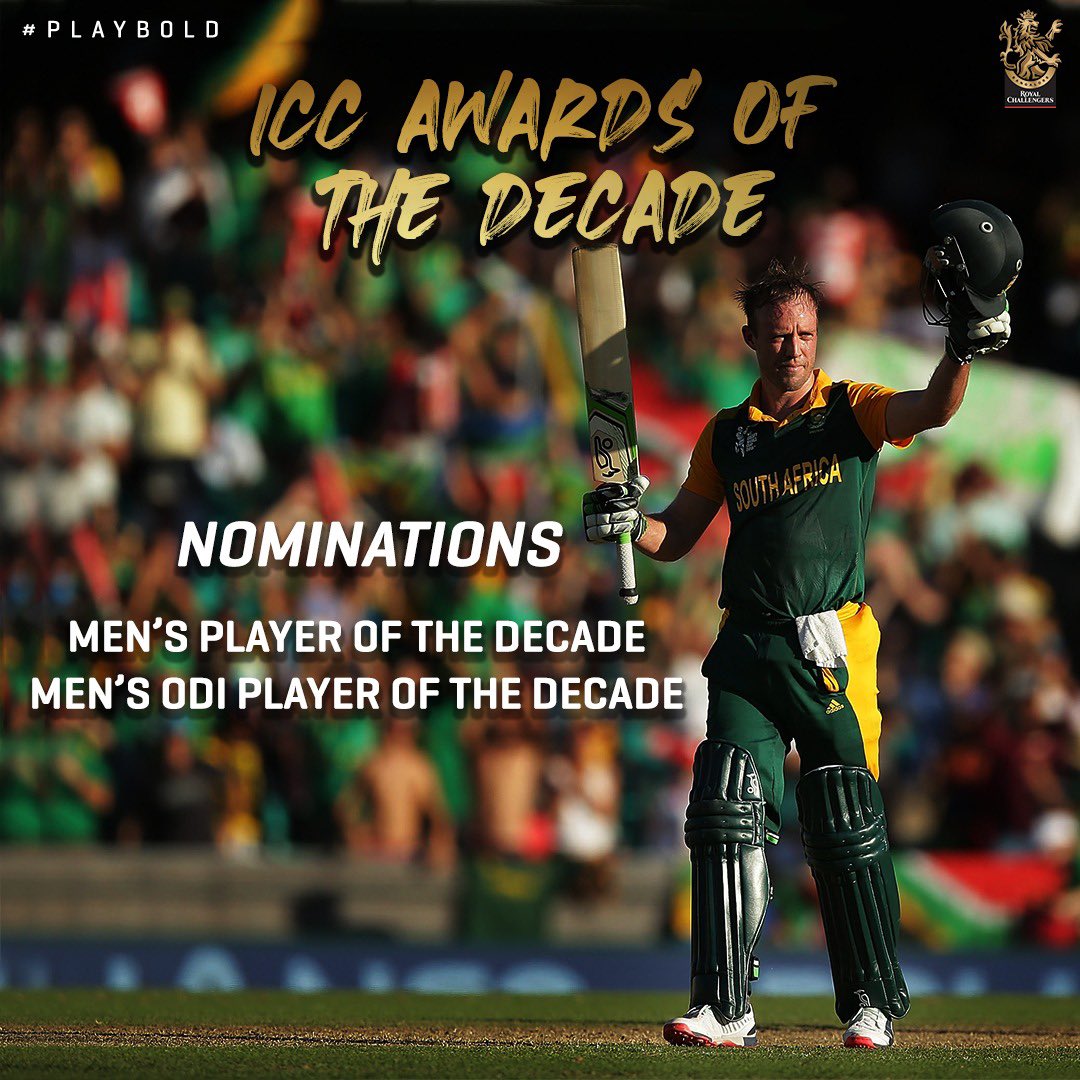 RCBTweets's tweet photo. The GOATs have been nominated under several prestigious categories in the ICC Awards of the Decade! 🤩🏅🏆 

Click on the link to vote NOW! 👇🏻

https://t.co/IKKIPH5yhx

#PlayBold #WeAreChallengers #ICCAwards https://t.co/nrkutEN3WD