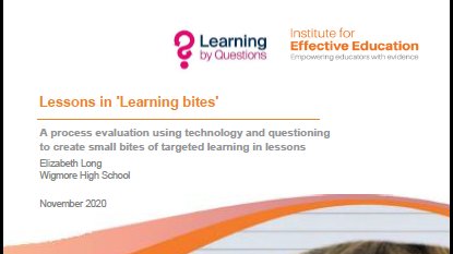 IEE (@iee_york) on Twitter photo A process evaluation carried out by Wigmore High School found <a href="/LbQorg/">Learning by Questions</a> was a useful tool to aid in recall and application skills in science and maths. However, due to the interruption of the project the findings can only be treated as tentative: the-iee.org.uk/learning-by-qu… A process evaluation carried out by Wigmore High School found <a href="/LbQorg/">Learning by Questions</a> was a useful tool to aid in recall and application skills in science and maths. However, due to the interruption of the project the findings can only be treated as tentative: the-iee.org.uk/learning-by-qu…
