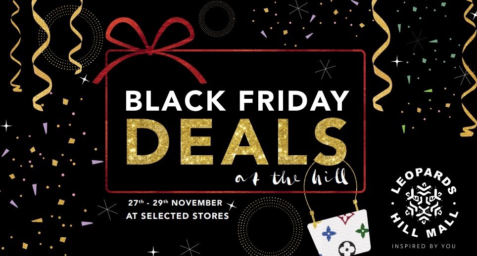 HillLeopards's tweet photo. Christmas came early! Get to Leopards Hill Mall for sales if up to 50% off. And it's not just Friday, it's the whole weekend too.

#BlackFriday #BlackFridayDeals #Lusaka #LeopardsHillMall https://t.co/esFM8r8eEG