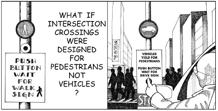 "Frankly: beg buttons probably shouldn’t exist in the first place, and this would be a heck of a good moment to get rid of them so walkers don’t have to request the privilege of using public space, just like drivers."  https://usa.streetsblog.org/2020/03/31/ten-nacto-endorsed-ways-every-city-should-respond-to-covid-19-on-its-streets/Comic by Dhiru Thadani