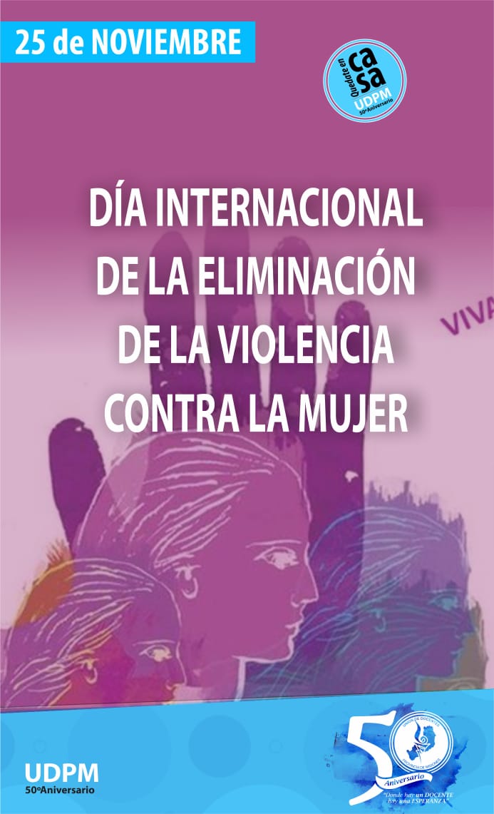 Decile NO a la violencia, si sos víctima de violencia denuncia, siempre habrá alguien que te va a acompañar. La UDPM le dice NO a la violencia de ningún tipo. #DíaInternacionalContraLaViolenciaALaMujer