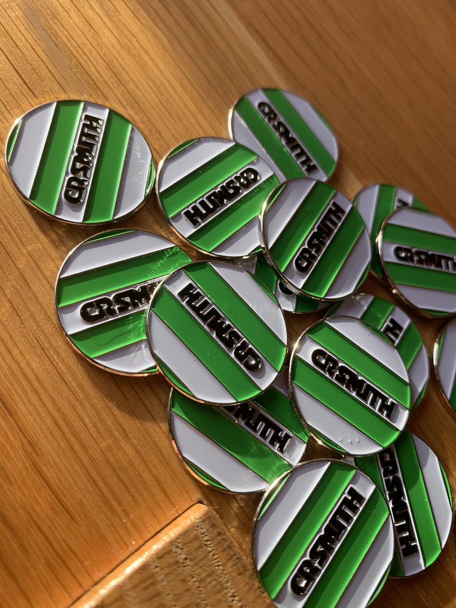 False18Golf's tweet photo. This week we launched our first products - golf accessories inspired by retro football designs. Here we have the premium laser cut Rangers ‘96 and Celtic ‘87 ball markers. Available from link in bio https://t.co/h7ZEw413Fa