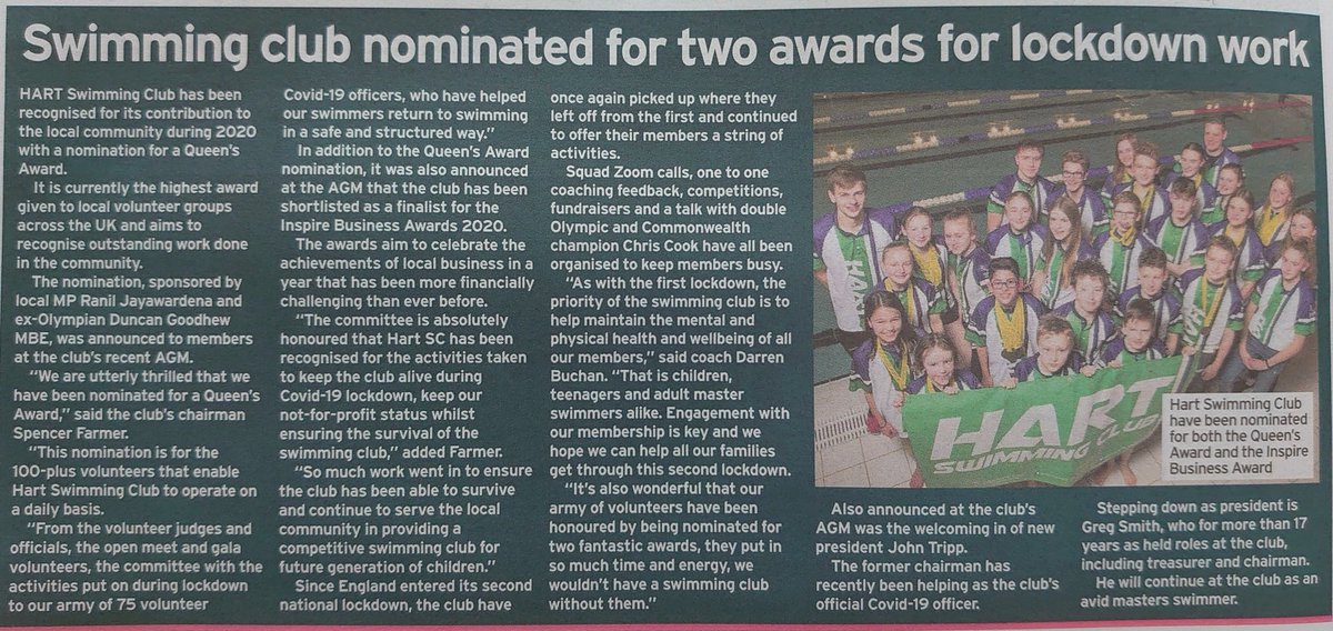 Hart SC making a splash once again in the local rag!  Thanks, as always to our friends at Fleet News &amp; Mail.  Go grab a copy quick!