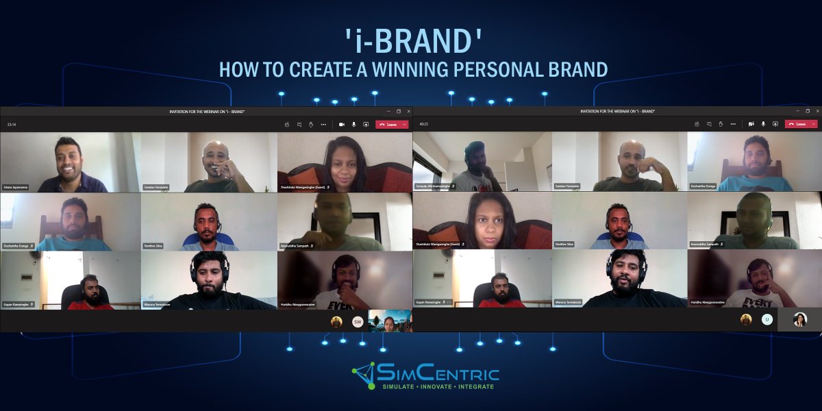 simcentricsl's tweet photo. Another insightful online learning session series was started today for SimCentrians on 'i-Brand β How to create a winning personal' by Blue Mango Partners
.
.
.
#simcentric #simcentricsl #simcentrians #simcentricfamily #funworklife #ITindustry #simulationindustry https://t.co/vlLyHtzXY9